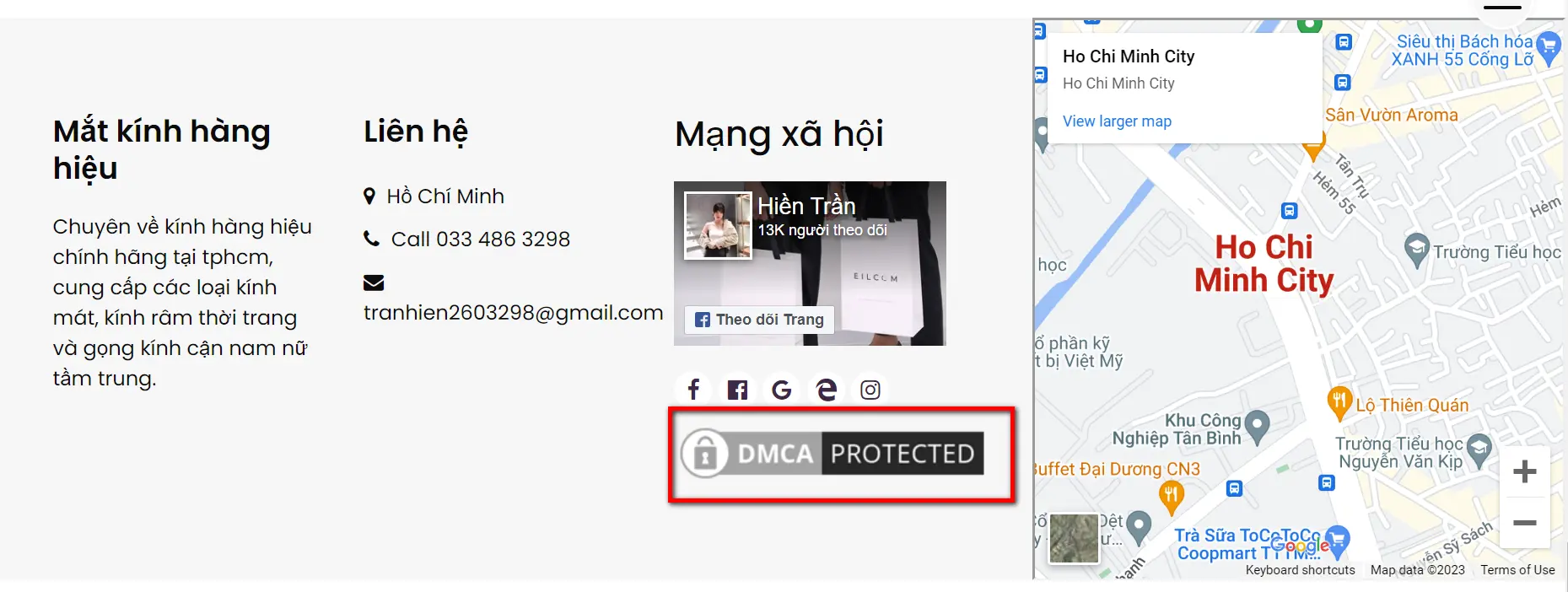 hoàn thành đăng ký dmca cho website