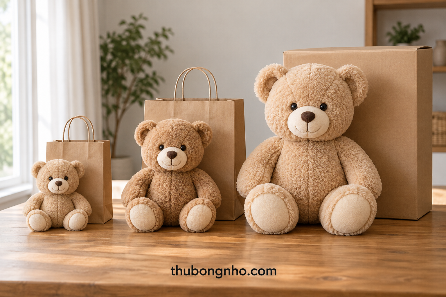 So ngân sách cho cả sản phẩm và bao gói, không chỉ chiều cao thú bông.