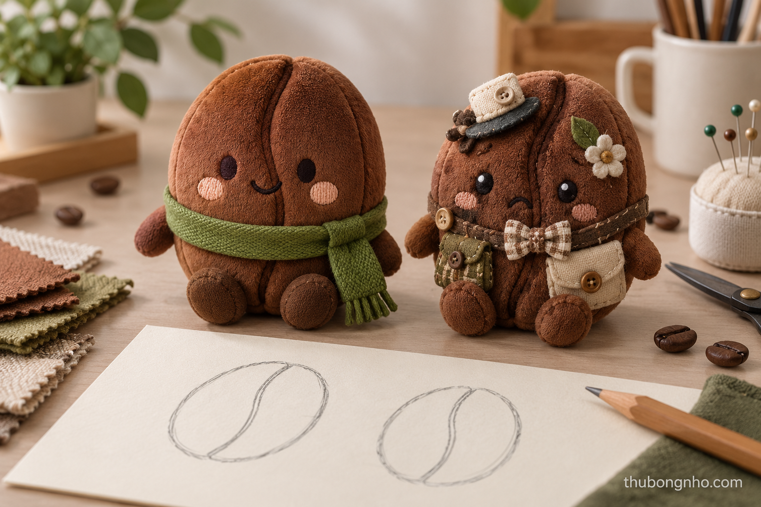 Đối chiếu phiên bản đơn giản với nhiều chi tiết khi chọn tạo hình mascot nhỏ.