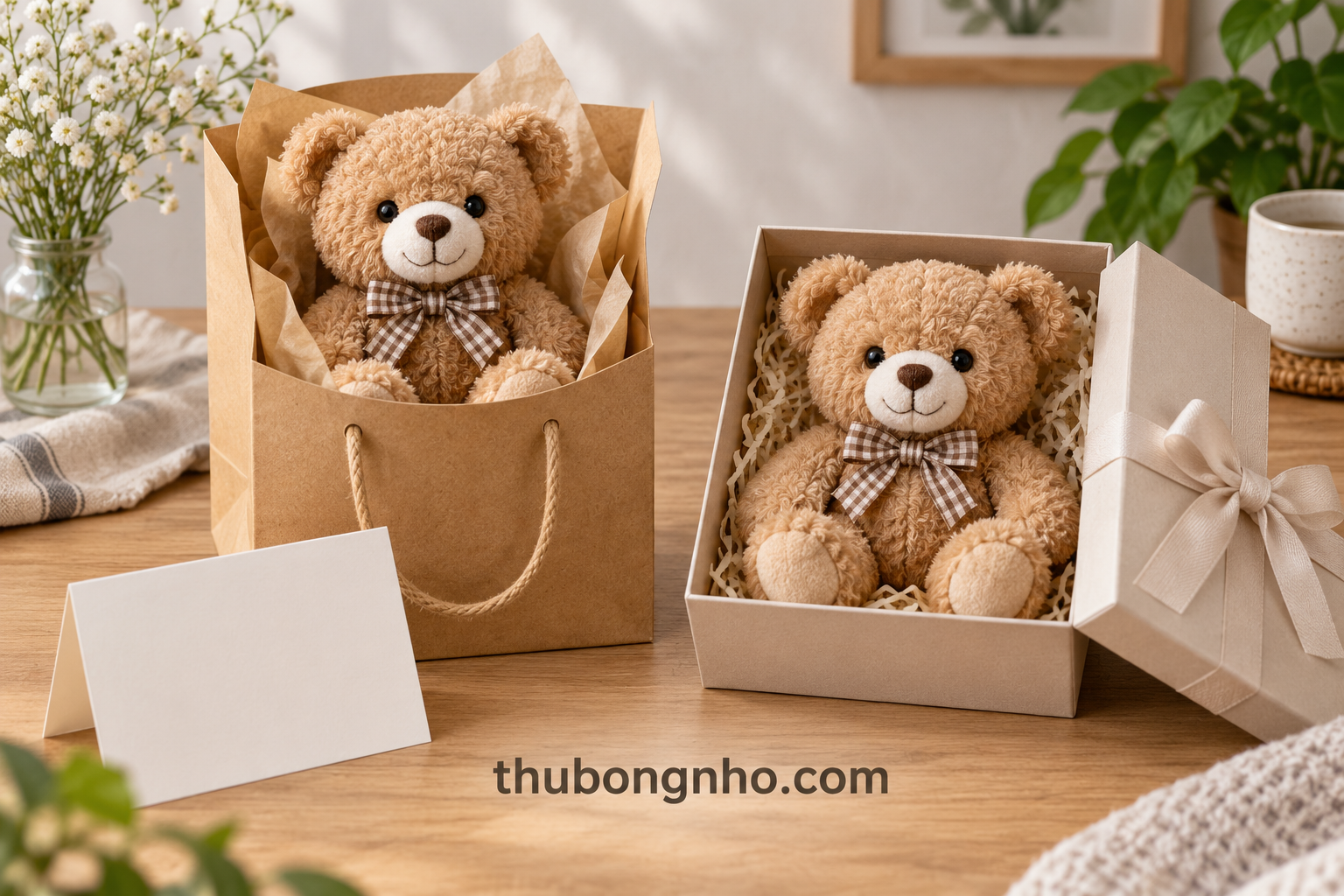 Túi hay hộp cho 30–100 quà thú bông nhỏ: chọn theo cách trao tặng
