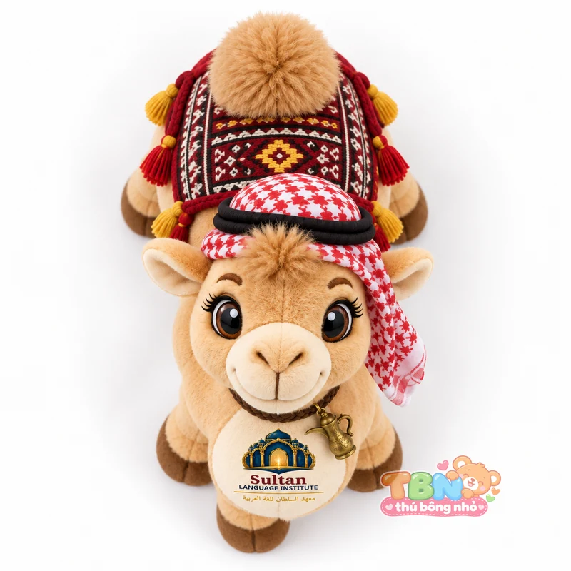 Ảnh bổ sung của Lạc đà bông Sultan gắn logo đặt may theo yêu cầu