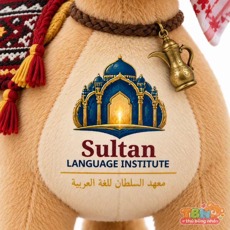Ảnh bổ sung của Lạc đà bông Sultan gắn logo đặt may theo yêu cầu