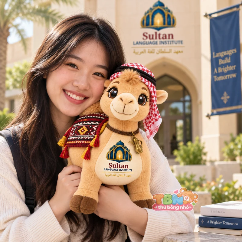 Ảnh bổ sung của Lạc đà bông Sultan gắn logo đặt may theo yêu cầu
