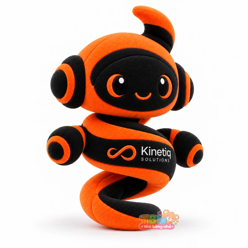 Linh vật bông Kinetiq Solutions theo yêu cầu – góc nghiêng 45 độ