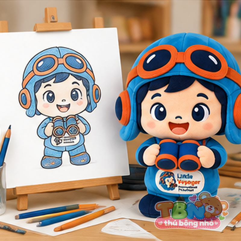 Ảnh bổ sung của Thú bông Bé Phi Công Little Voyager đặt may theo yêu cầu
