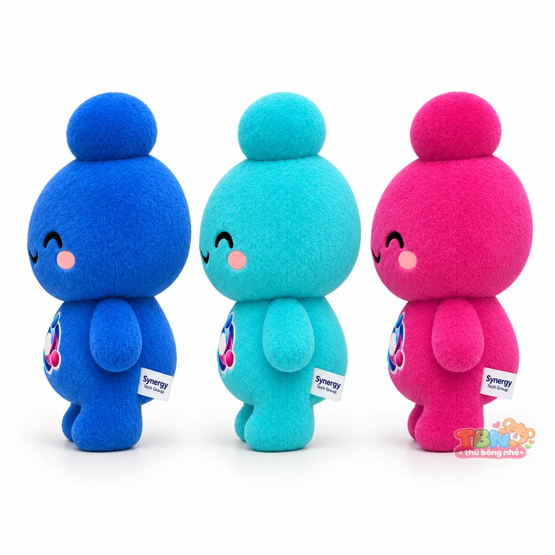 Ảnh bổ sung của Thú bông Mini Synergy Trio ba màu gắn logo theo yêu cầu