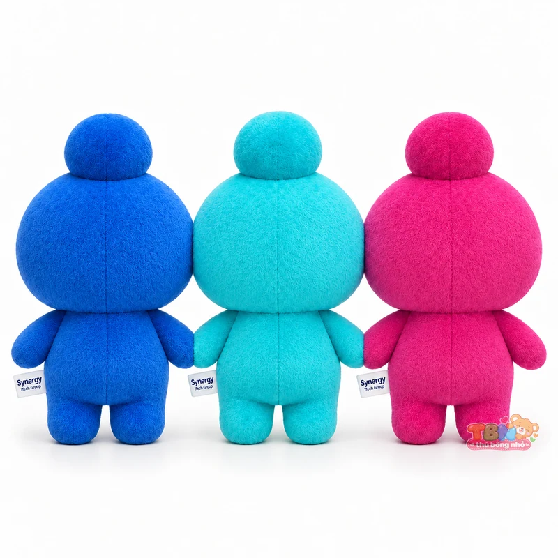 Ảnh bổ sung của Thú bông Mini Synergy Trio ba màu gắn logo theo yêu cầu