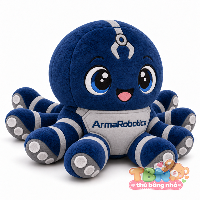 Thú bông Bạch tuộc ArmaRobotics – góc nghiêng
