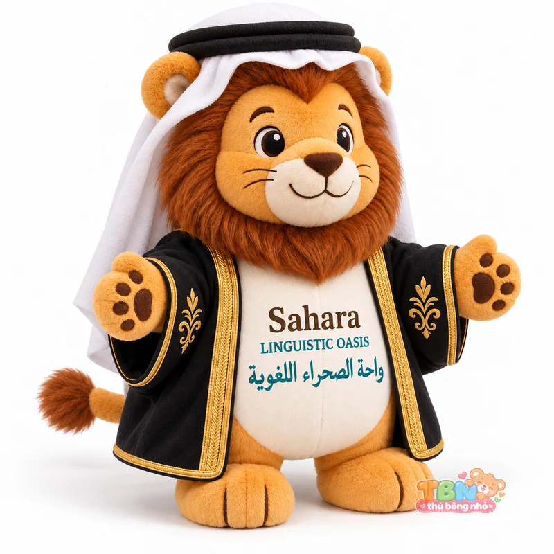Ảnh bổ sung của Thú bông sư tử Sahara gắn logo đặt may theo yêu cầu