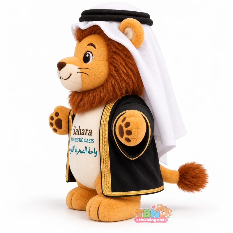 Ảnh bổ sung của Thú bông sư tử Sahara gắn logo đặt may theo yêu cầu