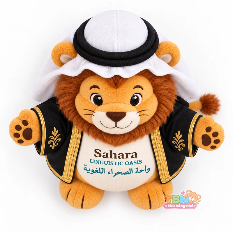 Ảnh bổ sung của Thú bông sư tử Sahara gắn logo đặt may theo yêu cầu