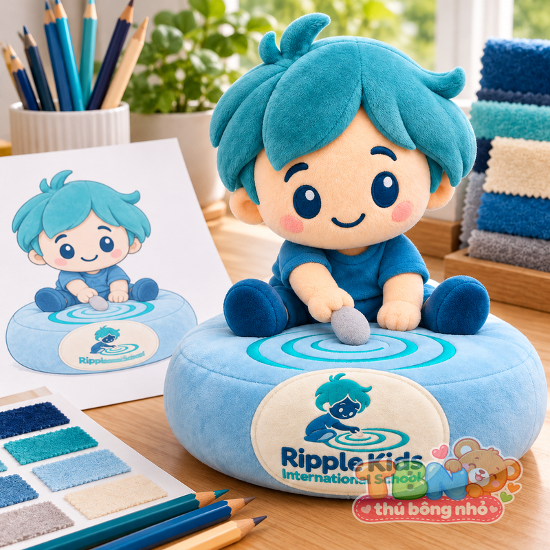 Ảnh bổ sung của Thú bông Bé Gợn Sóng Ripple Kids đặt may theo yêu cầu