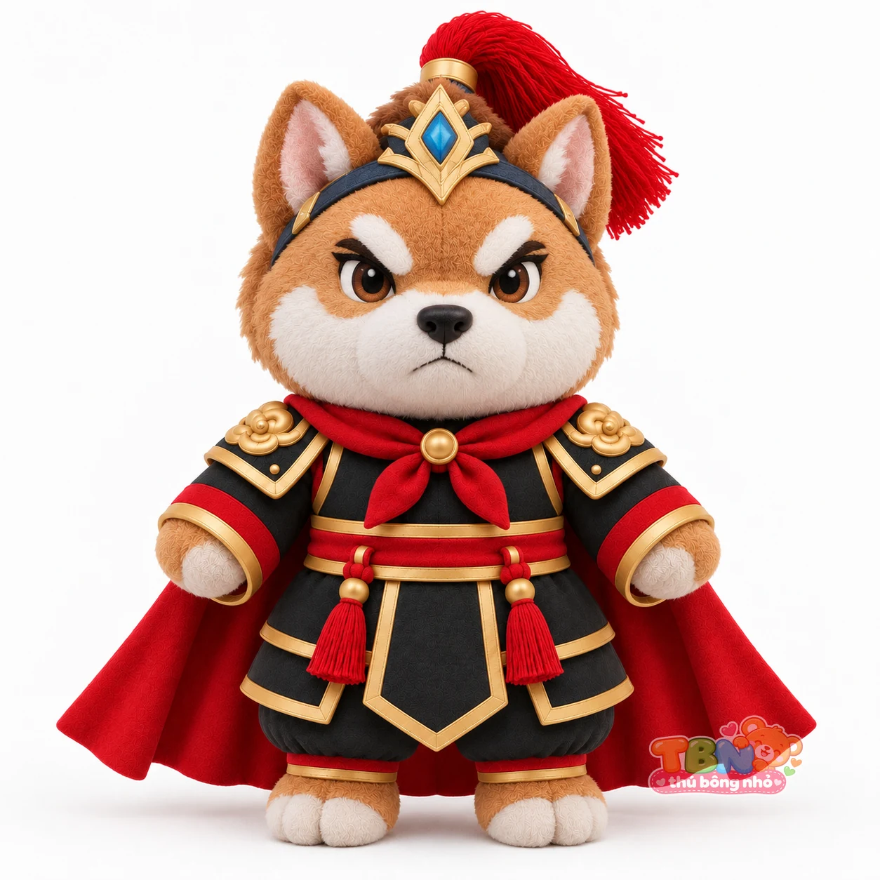 Ảnh bổ sung của Thú bông Shiba Tuất võ tướng chibi theo yêu cầu