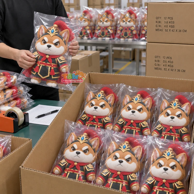 Ảnh bổ sung của Thú bông Shiba Tuất võ tướng chibi theo yêu cầu