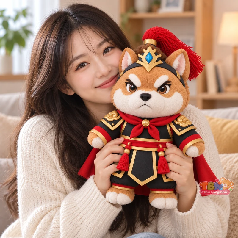 Ảnh bổ sung của Thú bông Shiba Tuất võ tướng chibi theo yêu cầu