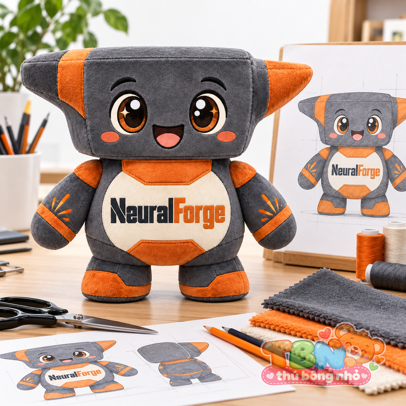 Ảnh bổ sung của Thú bông Robot thợ rèn NeuralForge đặt may theo yêu cầu