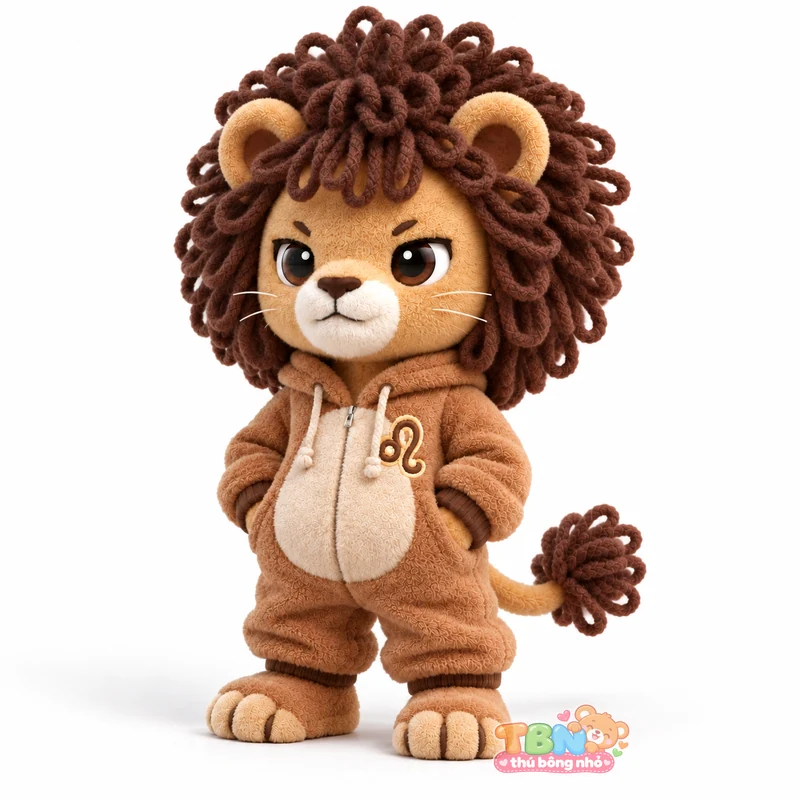 Ảnh bổ sung của Thú bông Sư Tử Leo chibi bờm xoăn đặt may theo yêu cầu