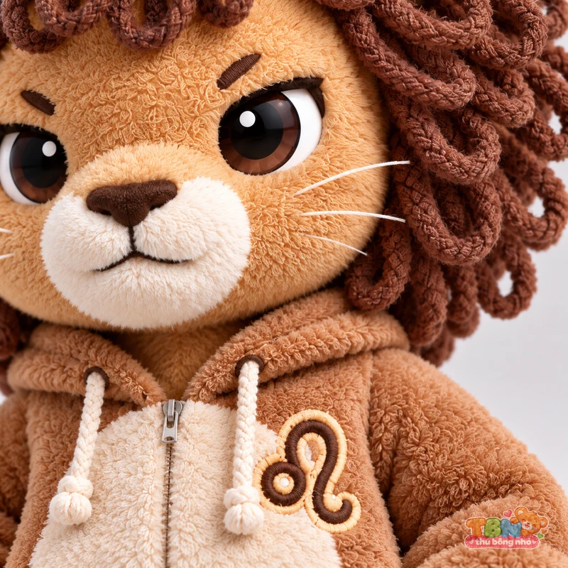 Ảnh bổ sung của Thú bông Sư Tử Leo chibi bờm xoăn đặt may theo yêu cầu