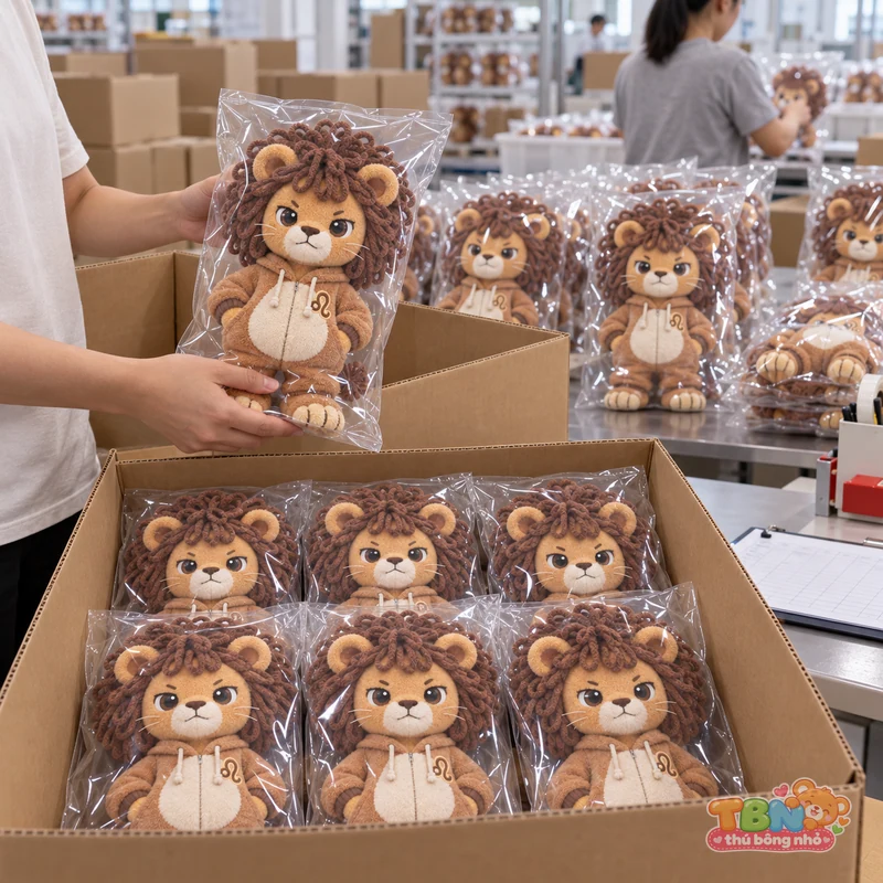 Ảnh bổ sung của Thú bông Sư Tử Leo chibi bờm xoăn đặt may theo yêu cầu