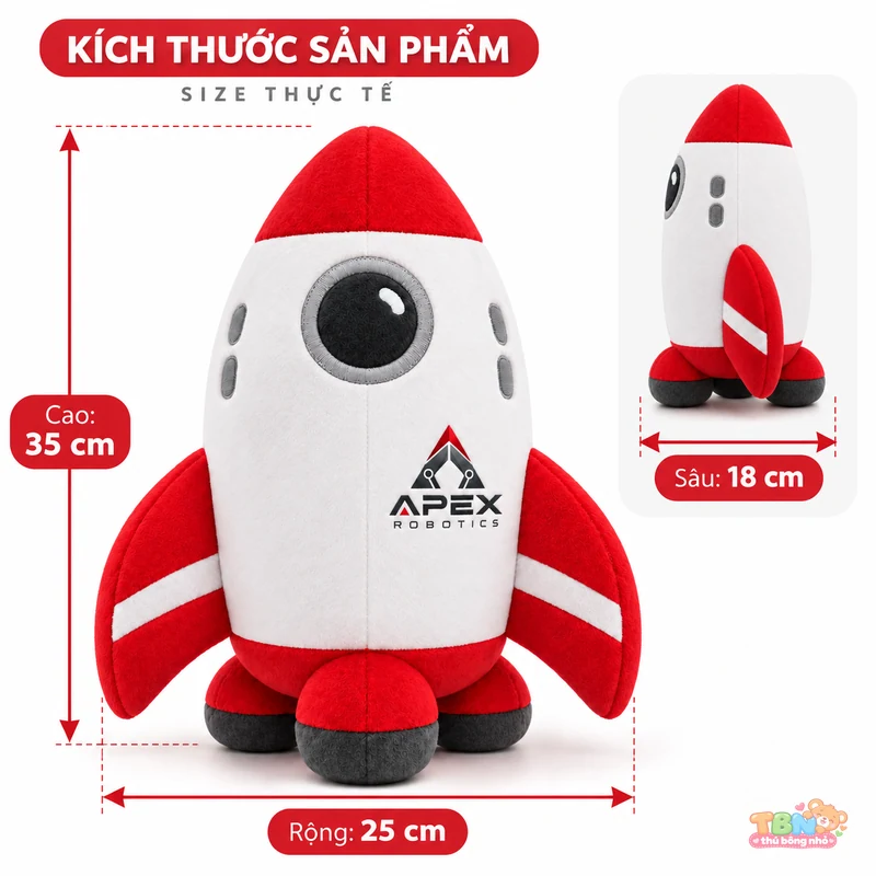 Ảnh bổ sung của Thú bông tên lửa Apex Robotics đặt may theo yêu cầu
