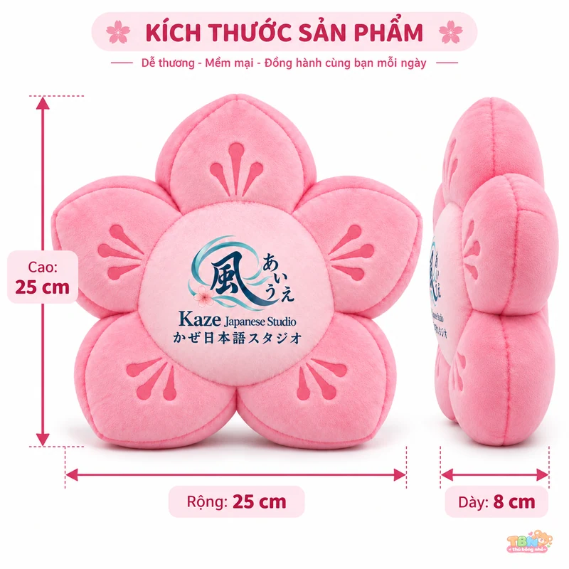 Ảnh bổ sung của Thú bông hoa anh đào Kaze gắn logo theo yêu cầu
