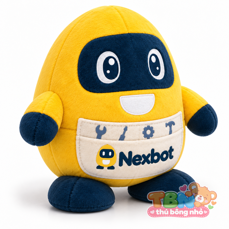 Thú bông Robot quả trứng Nexbot – góc nghiêng