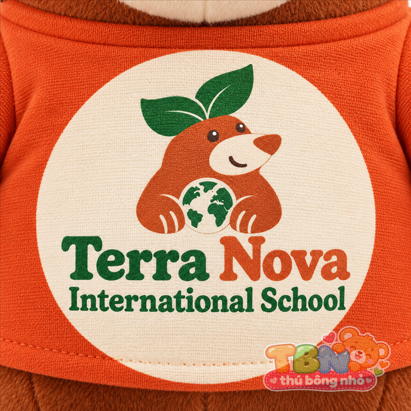 Thú bông Chuột chũi Terra Nova – chi tiết logo trên mẫu tham khảo