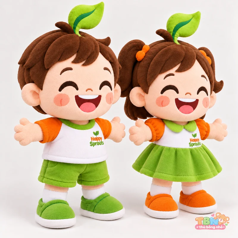 Ảnh bổ sung của Búp bê mầm xanh Happy Sprouts đặt may theo yêu cầu