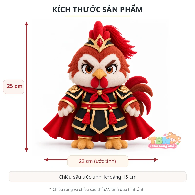Ảnh bổ sung của Gà bông Dậu võ tướng đặt may theo yêu cầu