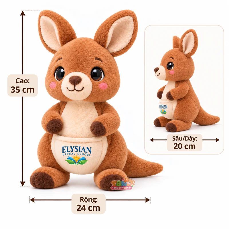 Ảnh bổ sung của Thú bông kangaroo Elysian đặt may theo yêu cầu