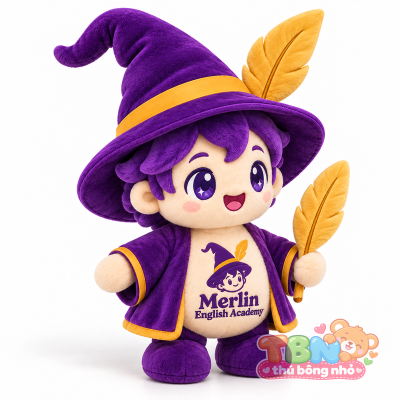 Thú bông Phù thủy nhí Merlin – góc nghiêng