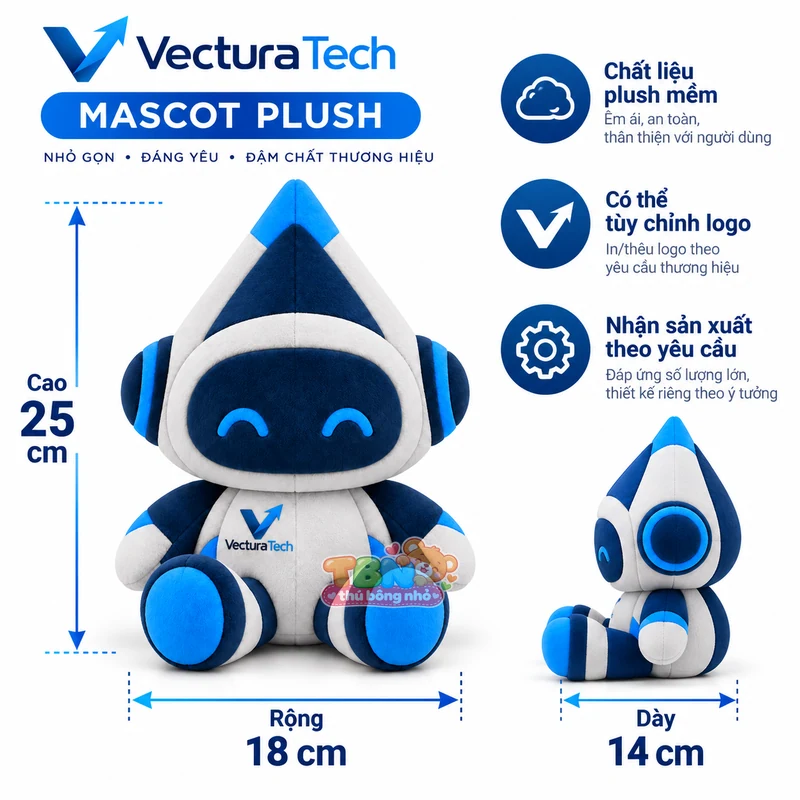 Ảnh bổ sung của Robot bông Vectura Tech đặt may theo yêu cầu