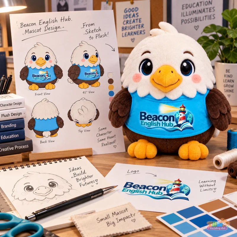 Ảnh bổ sung của Thú bông đại bàng Beacon chibi đặt may theo yêu cầu