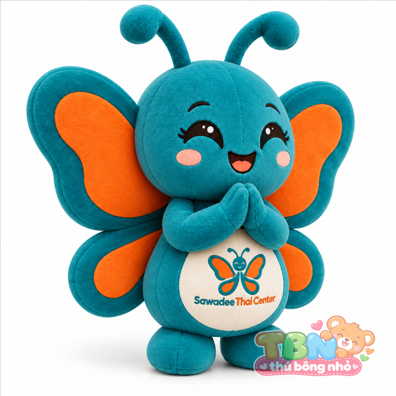 Thú bông Bướm chào Wai Sawadee – góc nghiêng