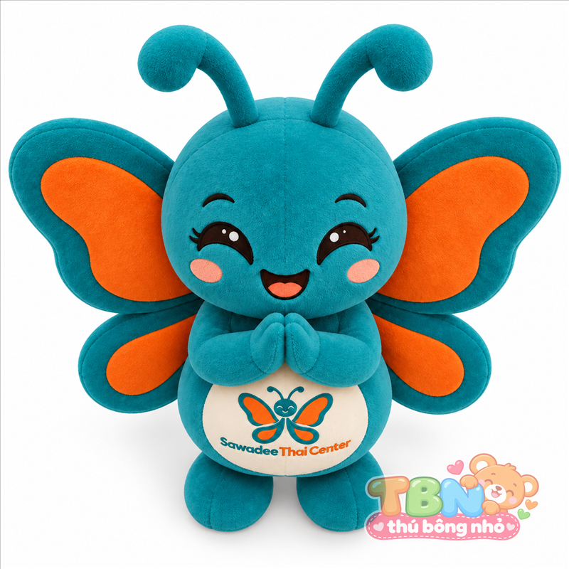 Ảnh bổ sung của Thú bông Bướm chào Wai Sawadee đặt may theo yêu cầu