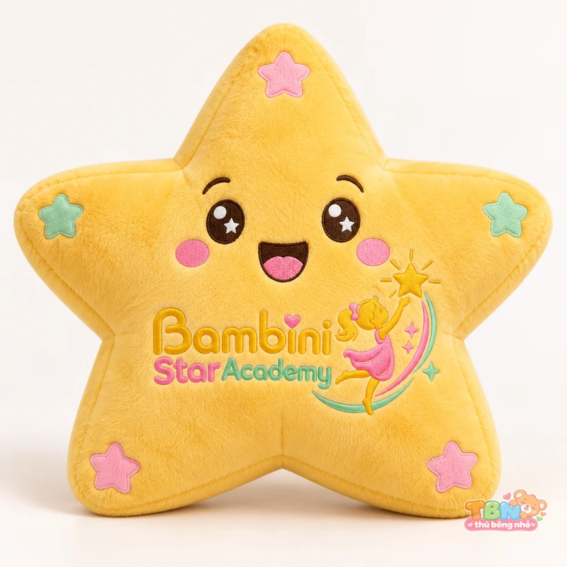 Ảnh bổ sung của Thú bông ngôi sao Bambini gắn logo đặt may riêng