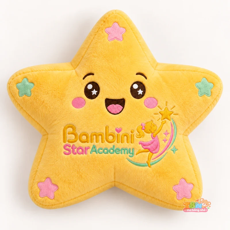 Ảnh bổ sung của Thú bông ngôi sao Bambini gắn logo đặt may riêng