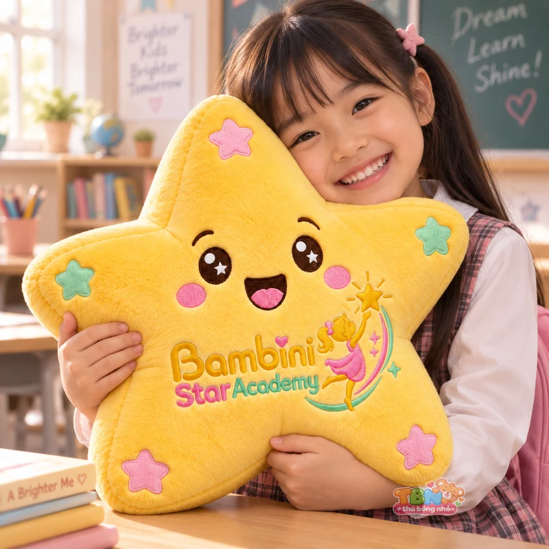 Ảnh bổ sung của Thú bông ngôi sao Bambini gắn logo đặt may riêng