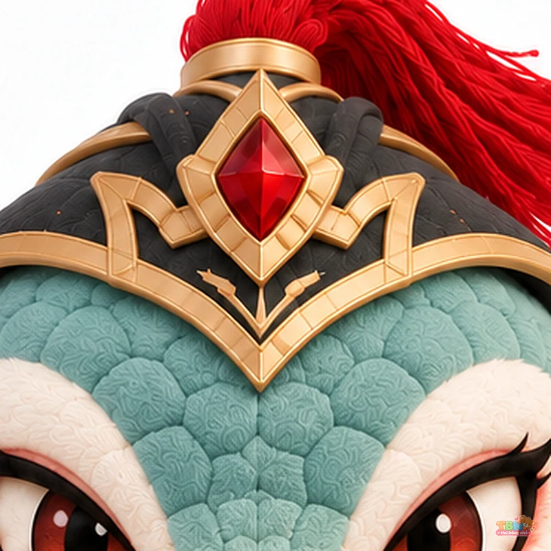 Ảnh bổ sung của Thú bông rắn Tỵ võ tướng chibi theo yêu cầu
