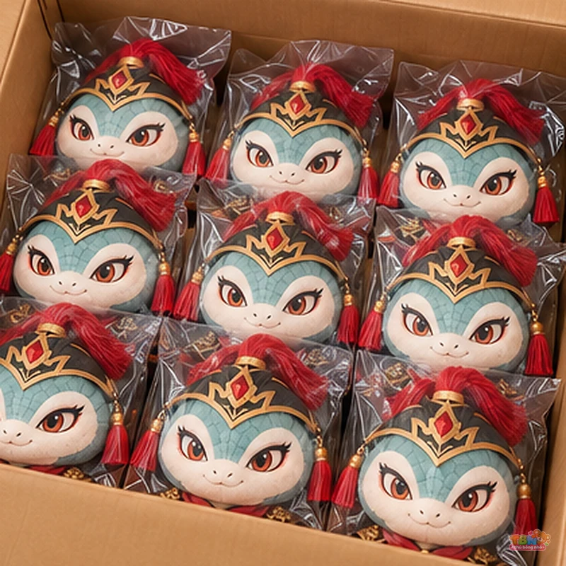 Ảnh bổ sung của Thú bông rắn Tỵ võ tướng chibi theo yêu cầu