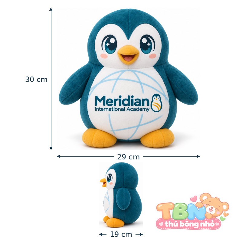 Ảnh bổ sung của Thú bông Chim cánh cụt Meri Meridian đặt may theo yêu cầu