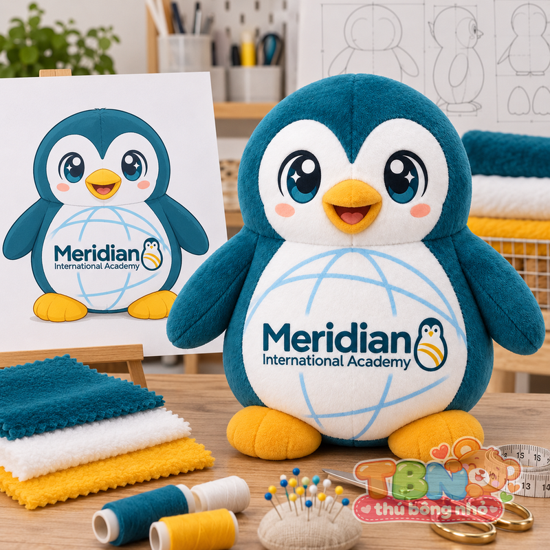 Ảnh bổ sung của Thú bông Chim cánh cụt Meri Meridian đặt may theo yêu cầu