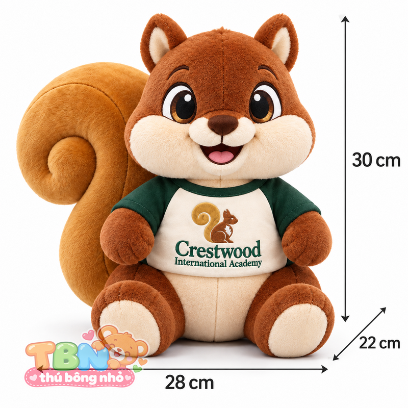 Ảnh bổ sung của Thú bông Sóc Woody Crestwood đặt may theo yêu cầu