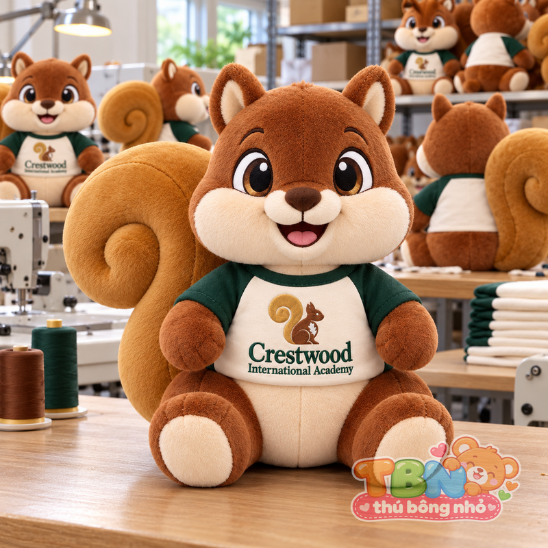 Ảnh bổ sung của Thú bông Sóc Woody Crestwood đặt may theo yêu cầu