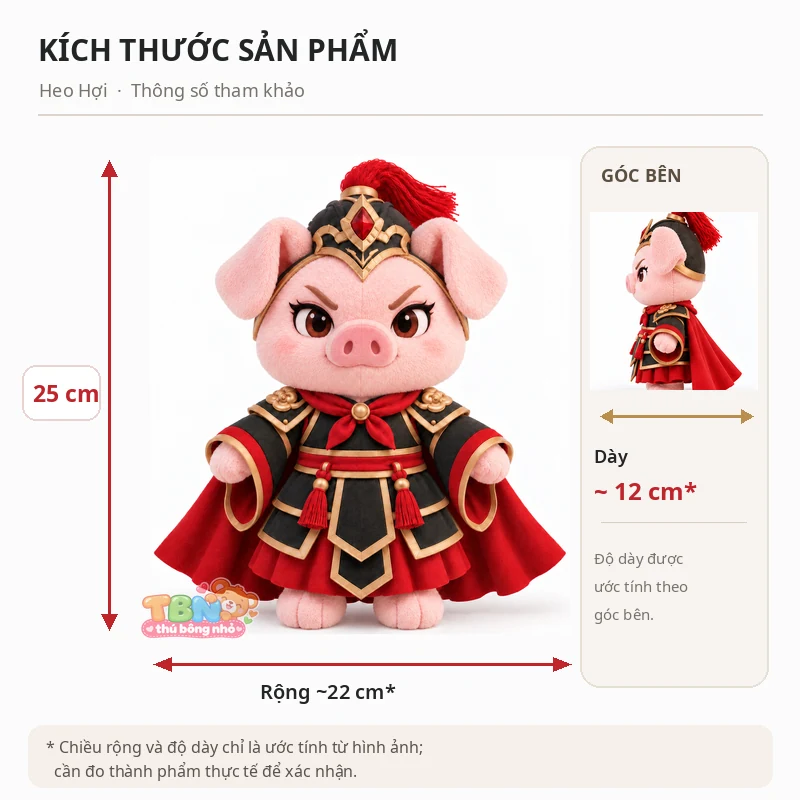 Ảnh bổ sung của Thú bông heo Hợi võ tướng chibi theo yêu cầu
