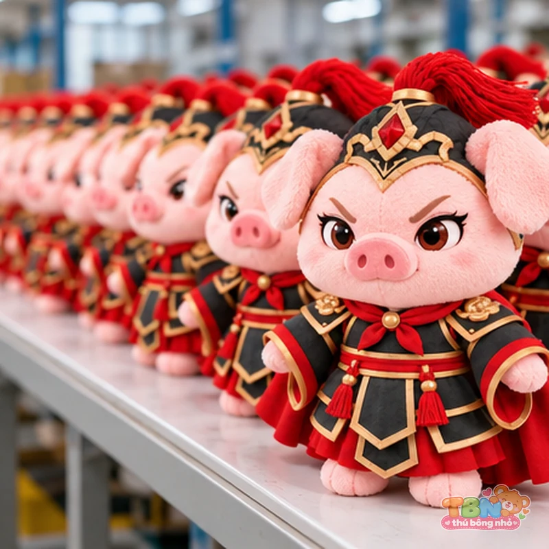 Ảnh bổ sung của Thú bông heo Hợi võ tướng chibi theo yêu cầu