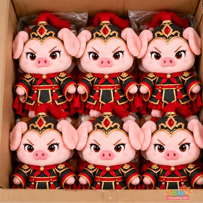 Ảnh bổ sung của Thú bông heo Hợi võ tướng chibi theo yêu cầu