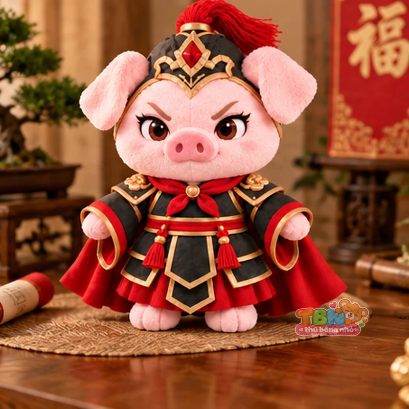Ảnh bổ sung của Thú bông heo Hợi võ tướng chibi theo yêu cầu