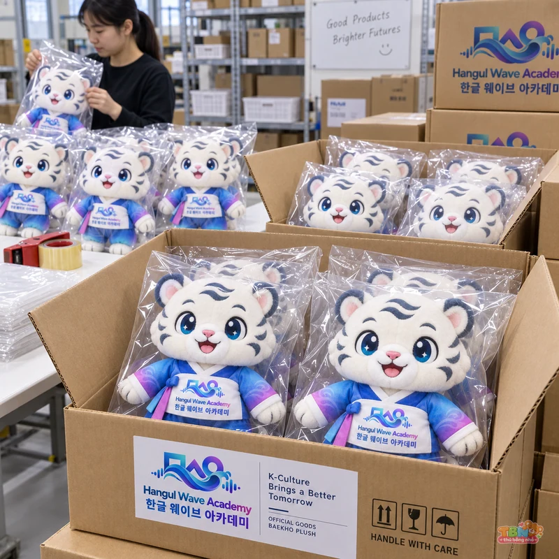 Ảnh bổ sung của Thú bông hổ trắng Baekho Wave đặt may theo yêu cầu