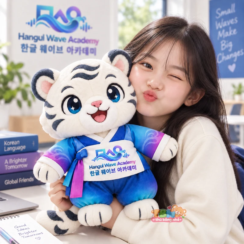 Ảnh bổ sung của Thú bông hổ trắng Baekho Wave đặt may theo yêu cầu
